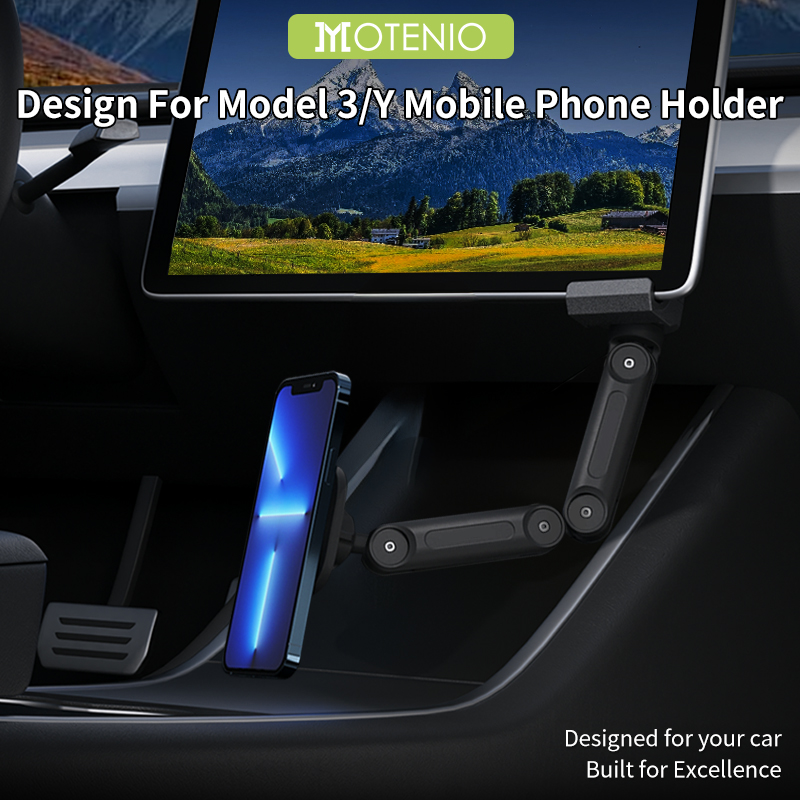 Dual Phone Holder - Foldable wireless magnetic phone holder for