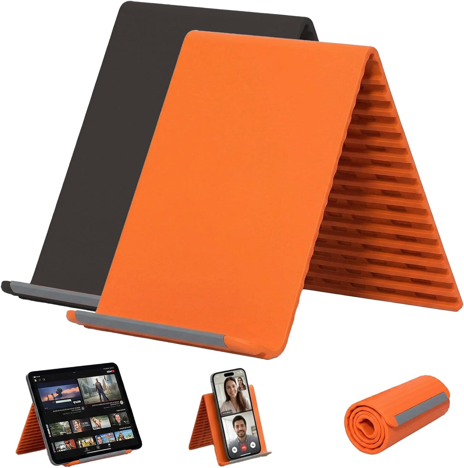 Dual Phone Holder - Portable Silicone Mobile Phone Holder Lazy