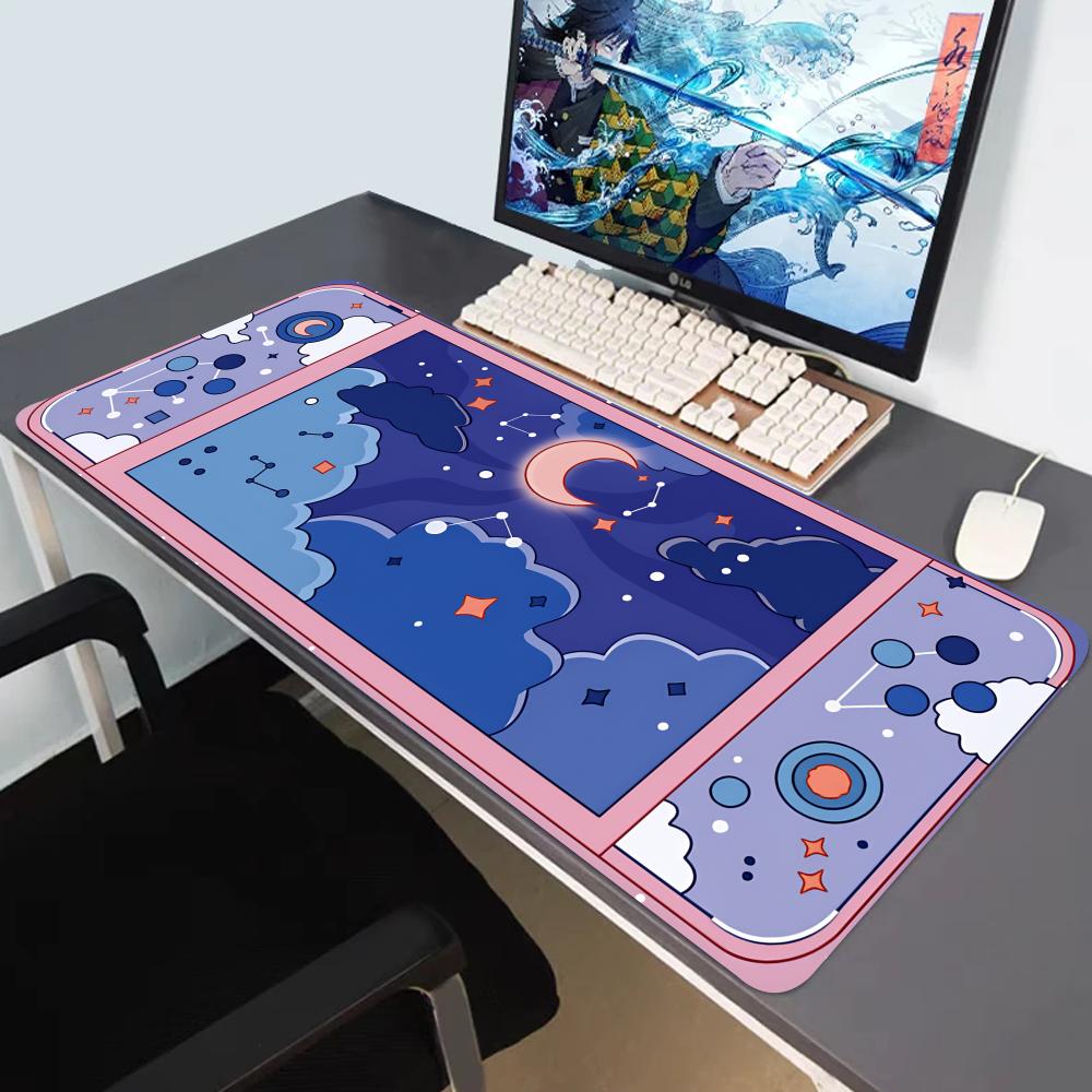 Desk Setup Aesthetic - HYBXAXC Moon and Stars Large Desk