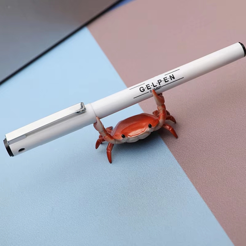 Desk Setup Aesthetic - Funny Crab Pen Holder Desktop Creative