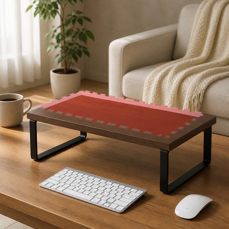 Desk Setup Pegboard - Adjustable Desktop Display Riser with Storage
