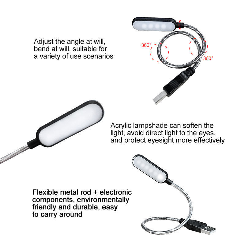 Bộ 4 Bóng LED Sách Đèn USB Di  - đánh giá và giá Desk Setup For Laptop