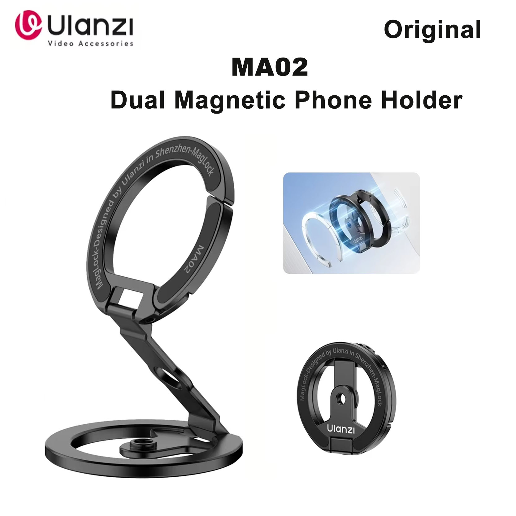 Original Ulanzi MA02 MagLock D - đánh giá và giá Dual Phone Holder