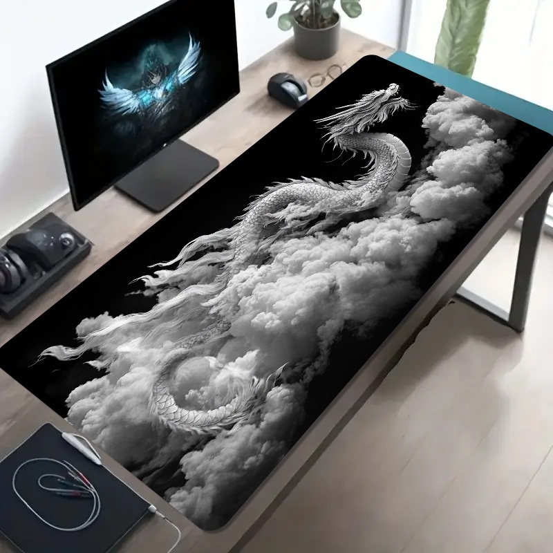 Black and White Dragon Gaming  - đánh giá và giá Desk Setup Pc And Laptop