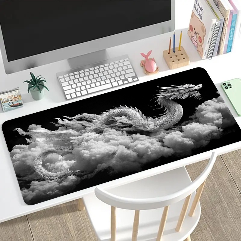 Black and White Dragon Gaming  - đánh giá và giá Desk Setup Pc And Laptop