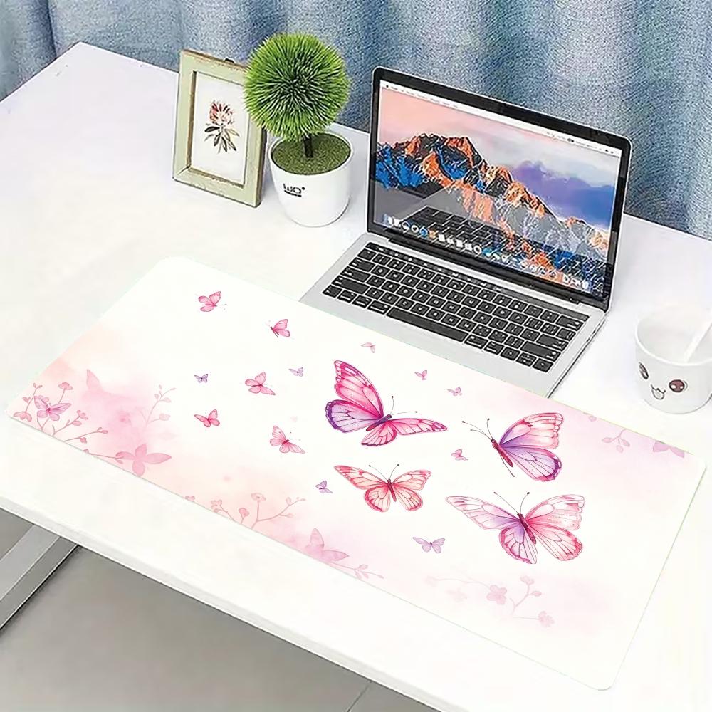 Watercolor Pink Butterfly Larg - đánh giá và giá Desk Setup Pc And Laptop