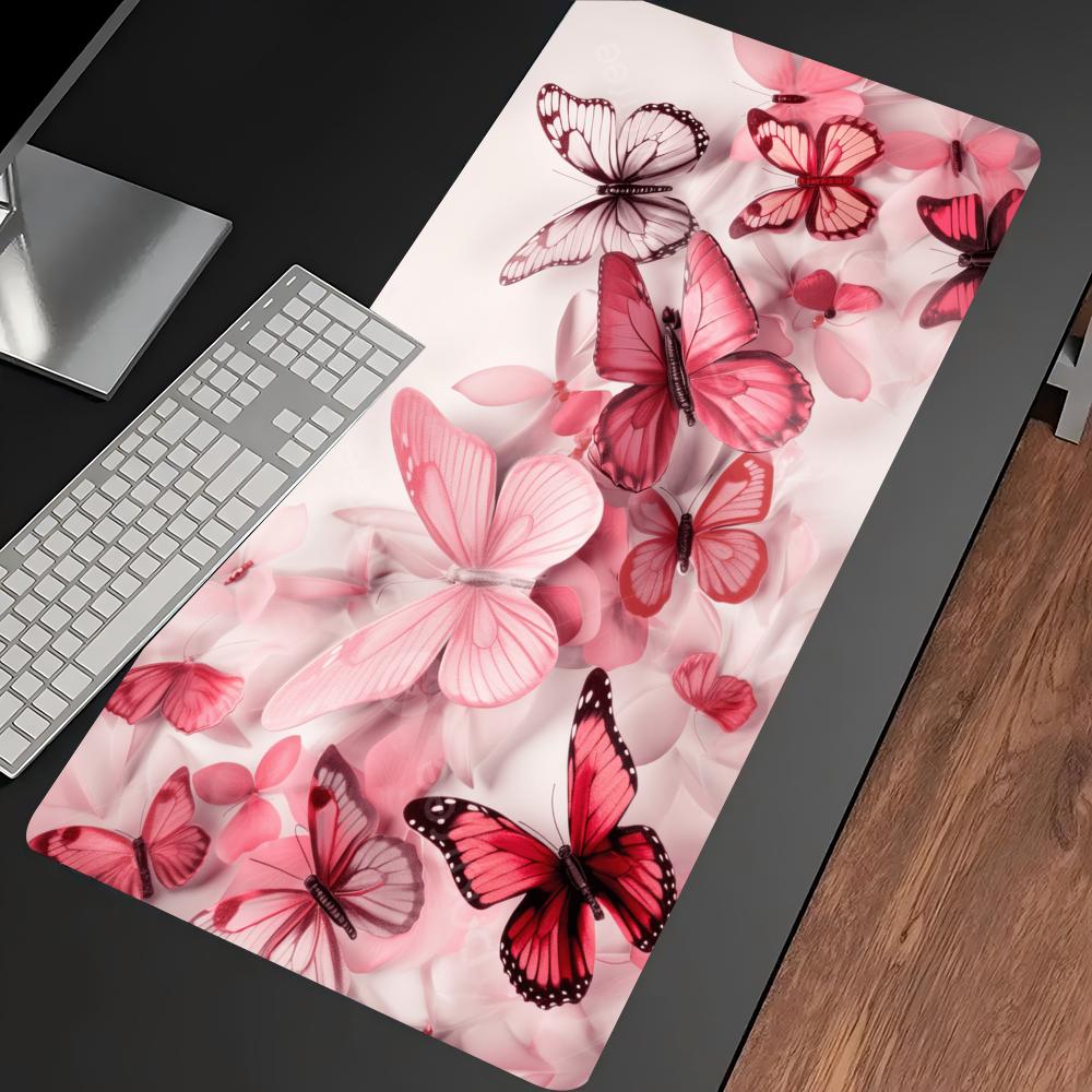 Watercolor Pink Butterfly Larg - đánh giá và giá Desk Setup Pc And Laptop
