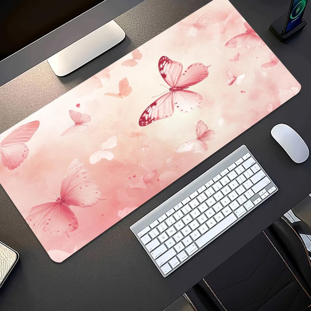 Watercolor Pink Butterfly Larg - đánh giá và giá Desk Setup Pc And Laptop