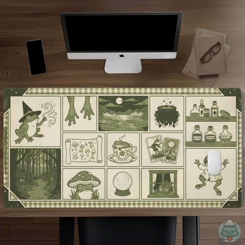 Witchy Frog Apothecary Desk Ma - đánh giá và giá Desk Setup Aesthetic