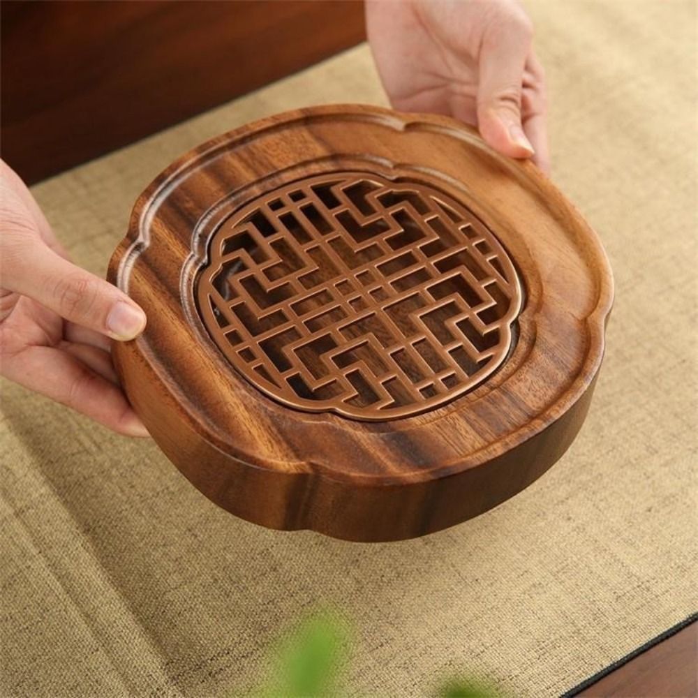 Walnut Wood Bearing Wood Tea T - đánh giá và giá Desk Setup Clean