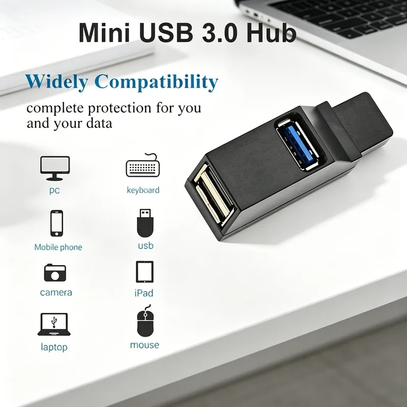 USB 3.0 2.0 Rotatable 3 Ports  - đánh giá và giá Desk Setup Usb Hub
