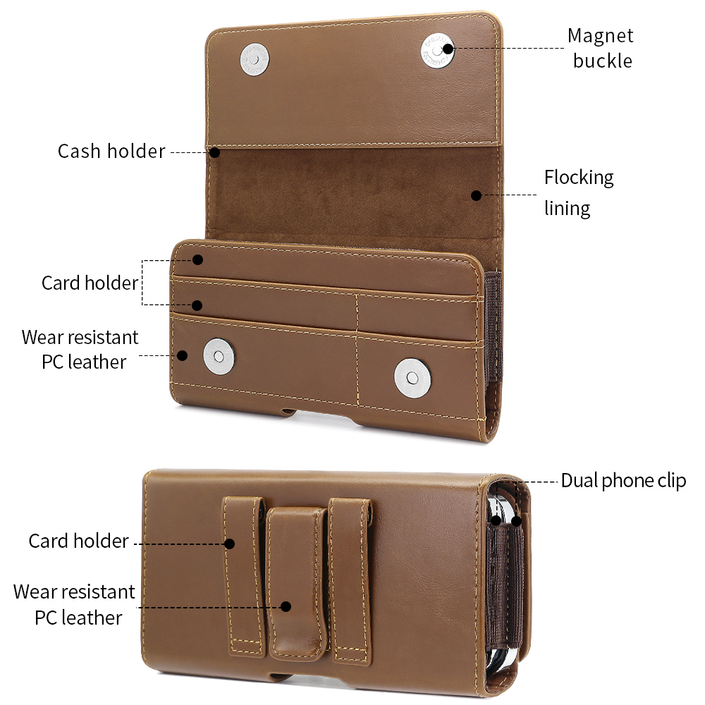 Universal Horizontal PU Leathe - đánh giá và giá Dual Phone Holder