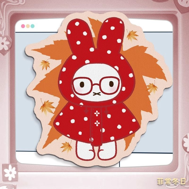 Anime Miffy Leather Mouse Pad  - đánh giá và giá Desk Setup For Laptop