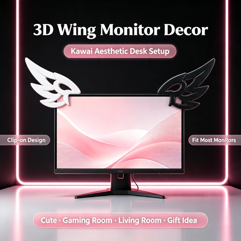 Kawaii 3D Wing Decor for Compu - đánh giá và giá Desk Setup Pegboard