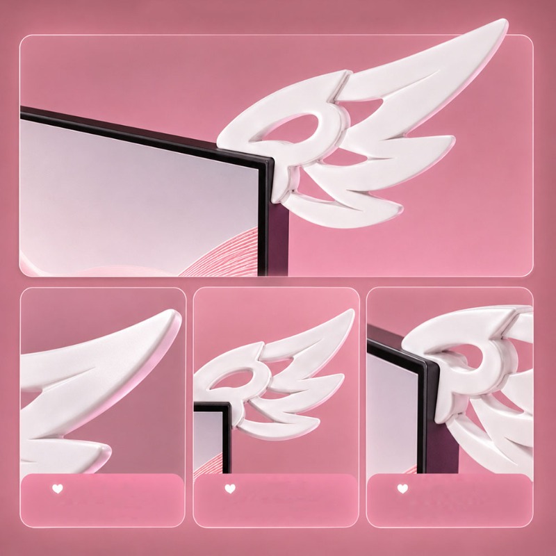 Kawaii 3D Wing Decor for Compu - đánh giá và giá Desk Setup Pegboard