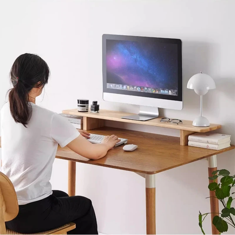 Wooden Monitor Stand Riser for - đánh giá và giá Desk Setup For Laptop And Monitor