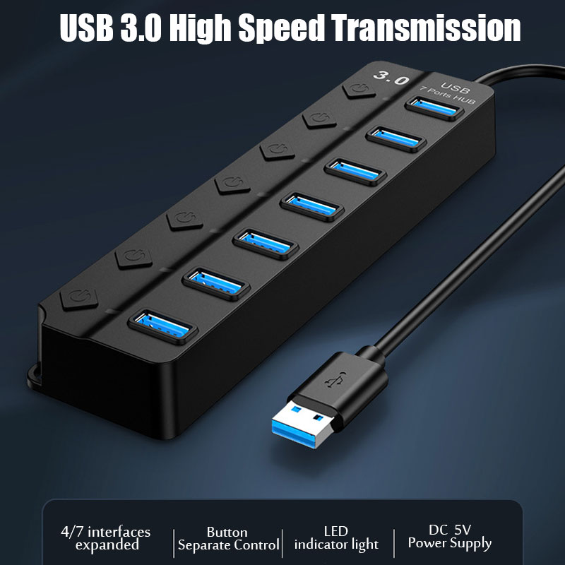 7 In 1 USB 3.0 Hub Multi USB S - đánh giá và giá Desk Setup Usb Hub