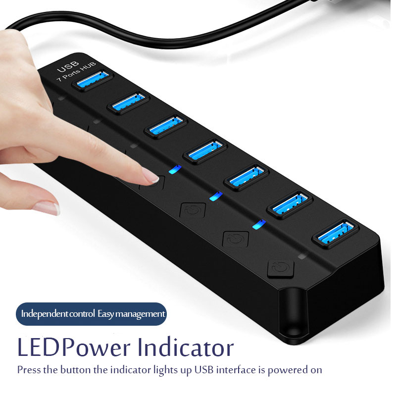 7 In 1 USB 3.0 Hub Multi USB S - đánh giá và giá Desk Setup Usb Hub