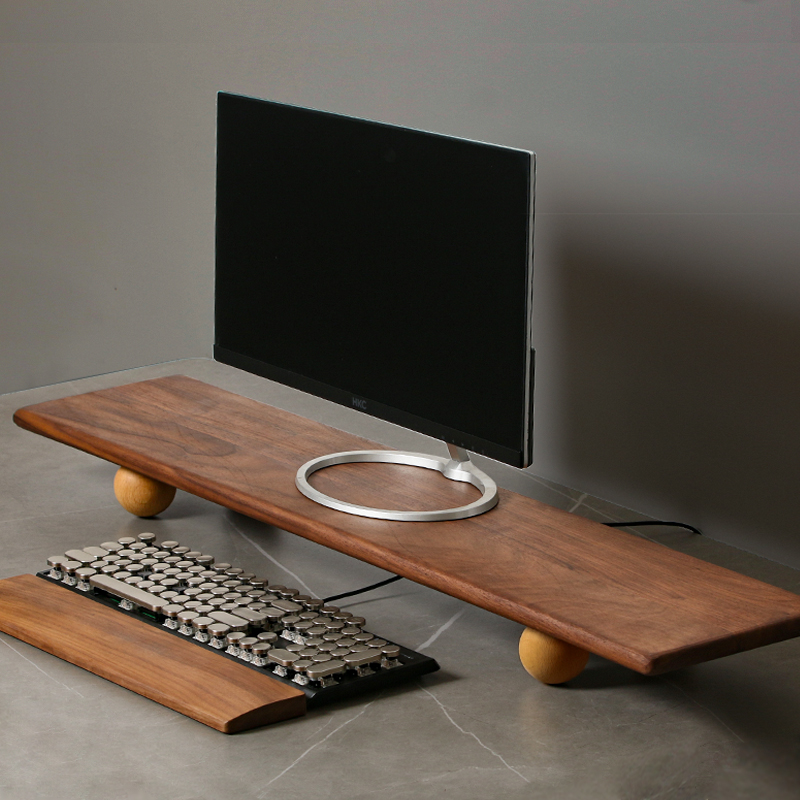 Solid Wood Monitor Riser Lapto - đánh giá và giá Desk Setup For Laptop And Monitor