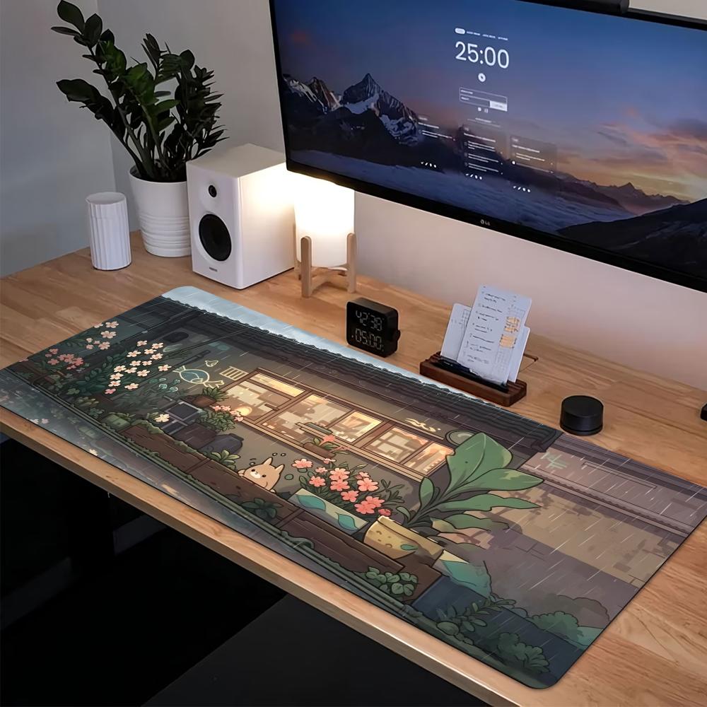 Cozy Anime Street Extended Gam - đánh giá và giá Desk Setup Pc And Laptop