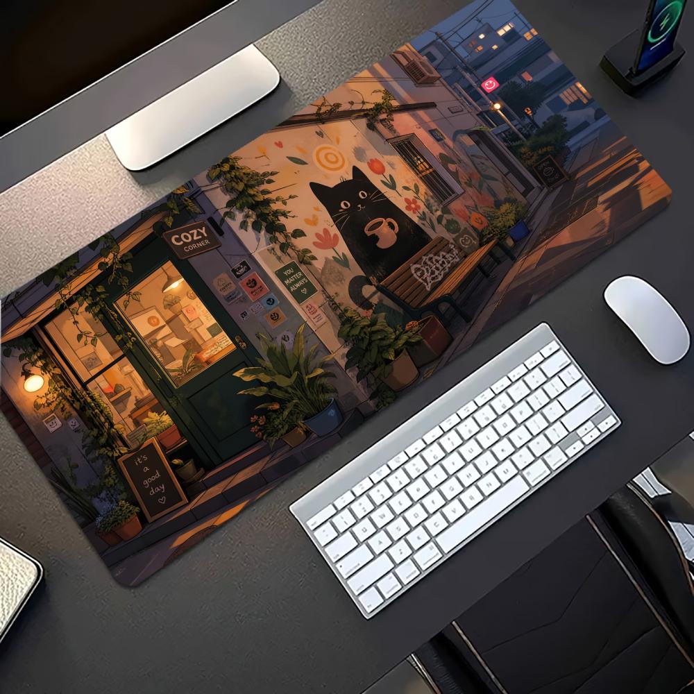 Cozy Anime Street Extended Gam - đánh giá và giá Desk Setup Pc And Laptop