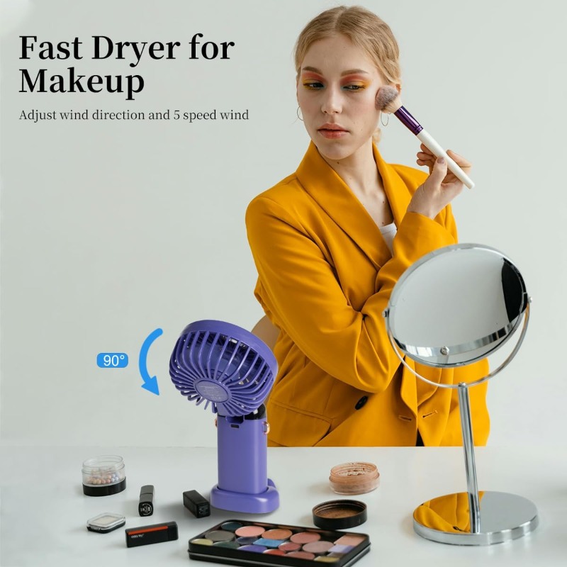 Portable Mini Fan With 5 Speed - đánh giá và giá Fan Desk Small Usb