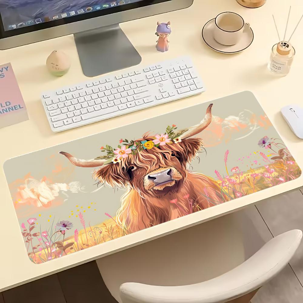 Vintage Highland Cow Floral Ga - đánh giá và giá Desk Setup Pc And Laptop