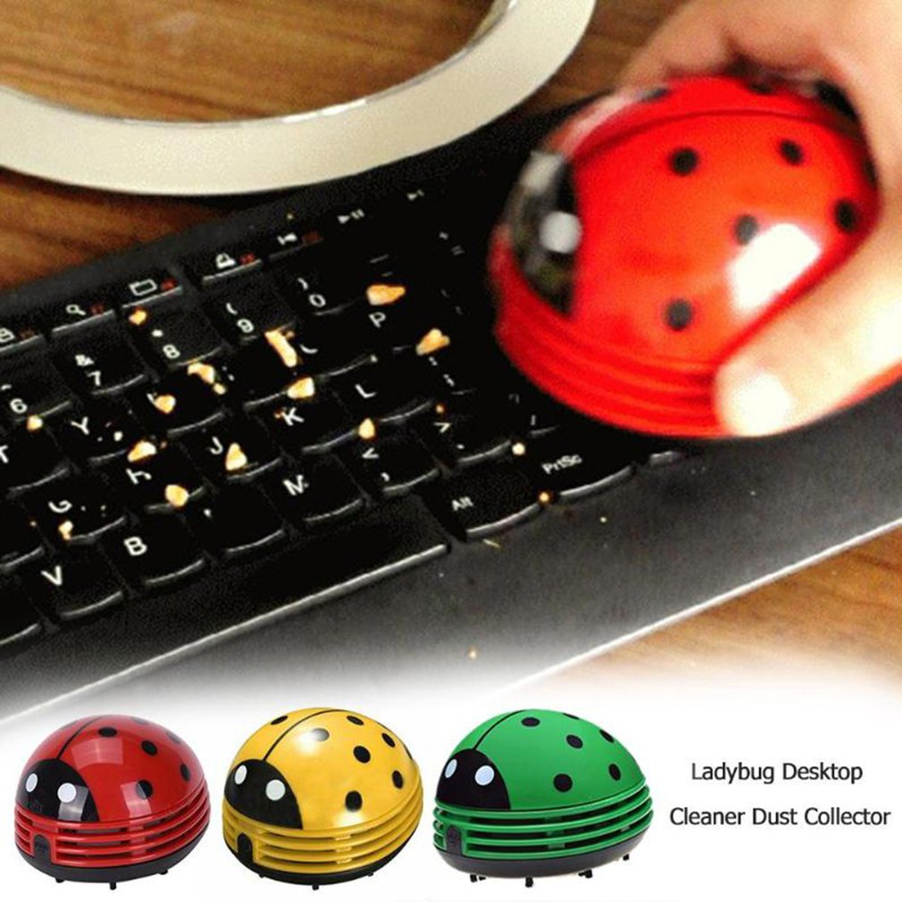Cute Ladybug Desktop Vacuum Cl - đánh giá và giá Desk Setup Clean