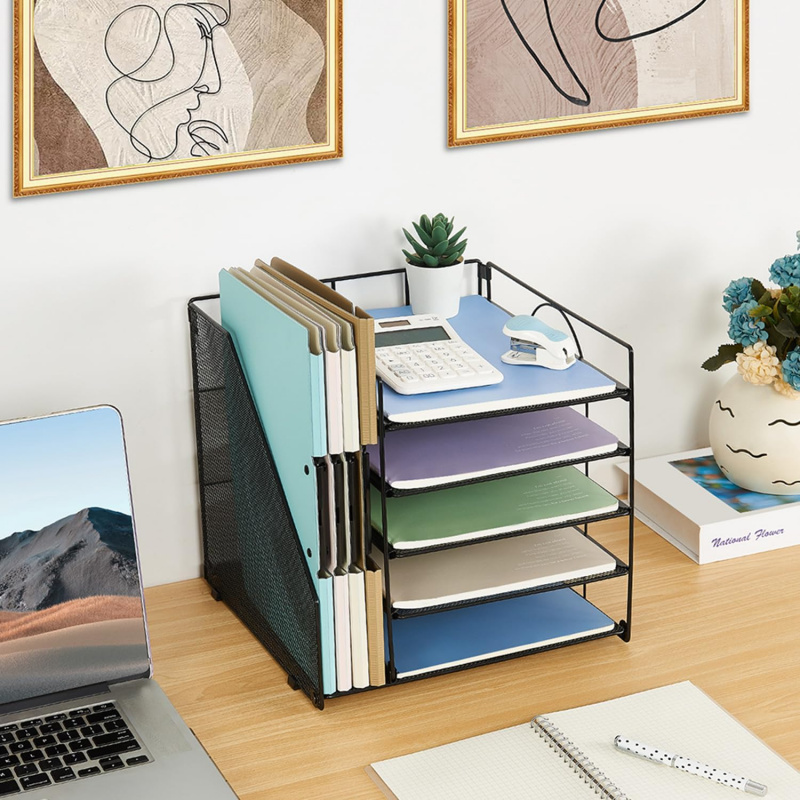5Layer Paper File Rack Office  - đánh giá và giá Desk Setup Design