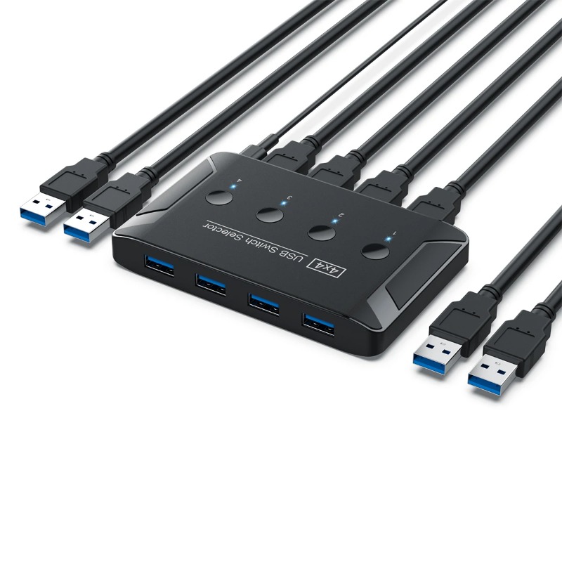 4 In 4 Out KVM USB3.0 Switch S - đánh giá và giá Desk Setup Usb Hub