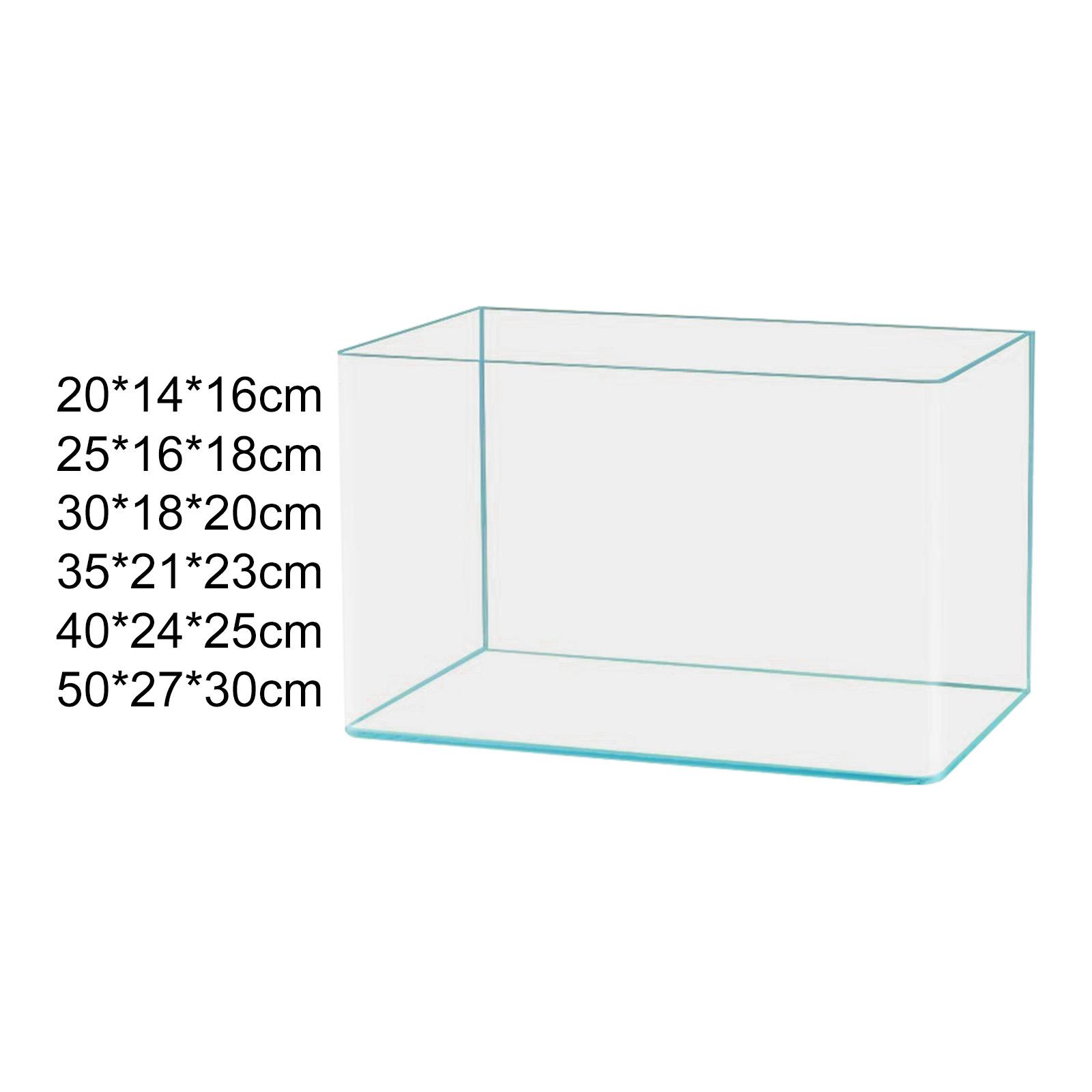 Clear Glass Fish Tank Decorati - đánh giá và giá Desk Setup Clean