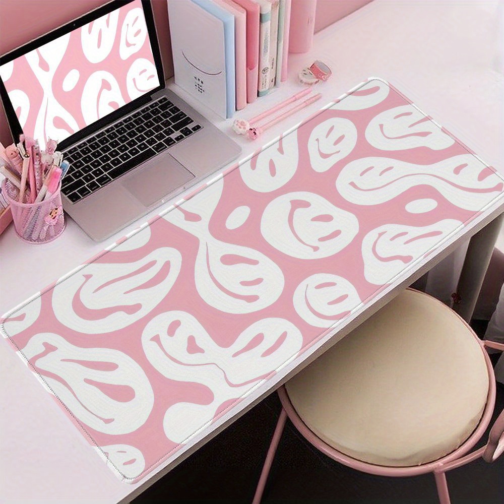 Aesthetic Pink Desk Mat Large  - đánh giá và giá Desk Setup Aesthetic