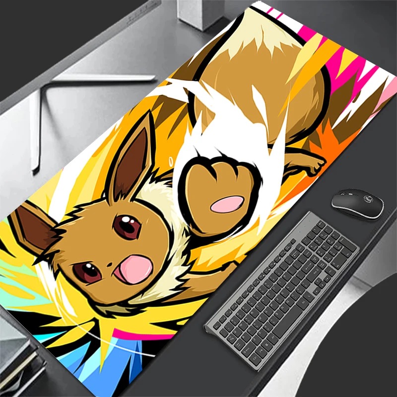 P-Pokemon Eevee Anime Gaming M - đánh giá và giá Desk Setup Mat