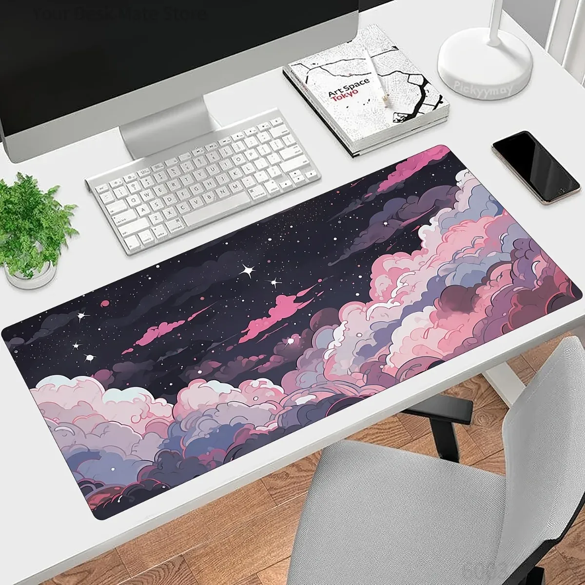 Cute Pink Purple Anime Rubber  - đánh giá và giá Desk Setup Pc And Laptop