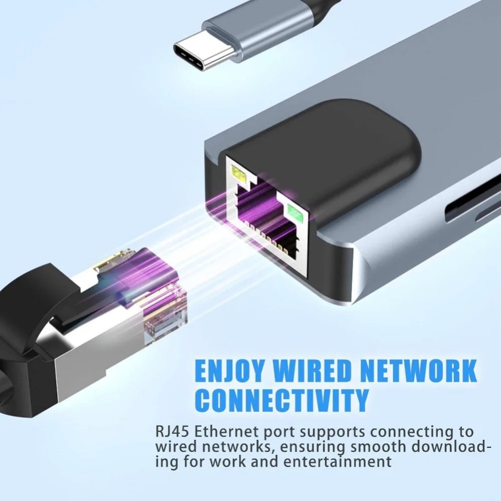 USB C Hub 8/7 in 1 4K HDMI Ada - đánh giá và giá Desk Setup Usb Hub