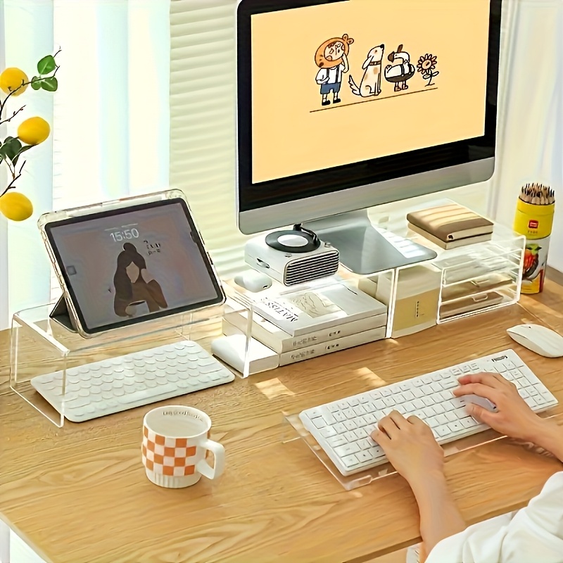 Acrylic keyboard stand, transp - đánh giá và giá Desk Setup Design