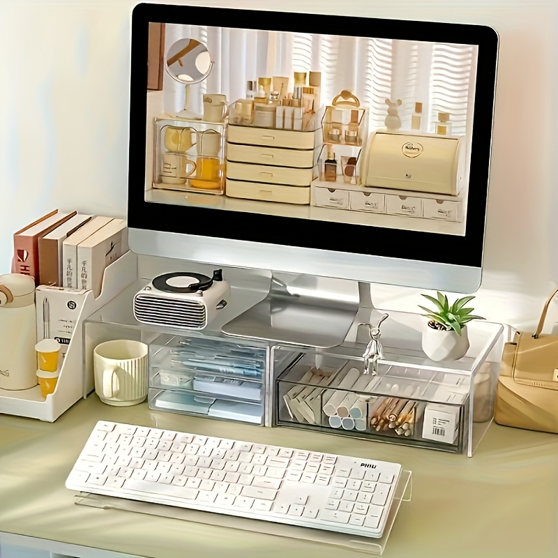 Acrylic keyboard stand, transp - đánh giá và giá Desk Setup Design