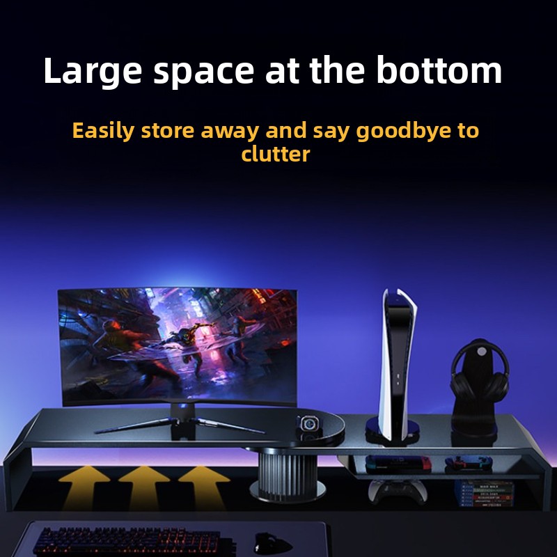 Gaming Dual Monitor Stand Offi - đánh giá và giá Desk Setup For Laptop And Monitor