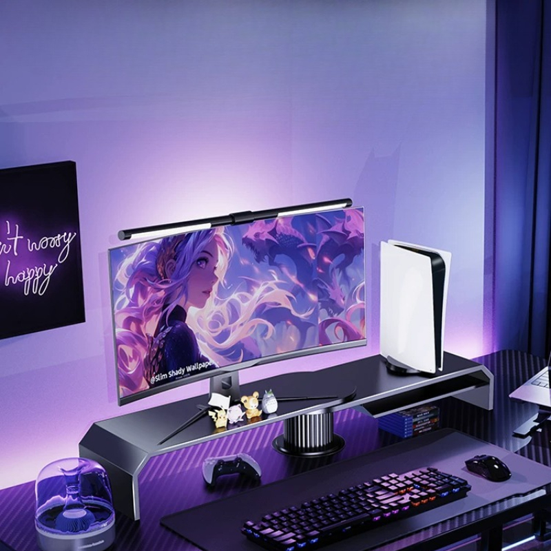 Gaming Dual Monitor Stand Offi - đánh giá và giá Desk Setup For Laptop And Monitor