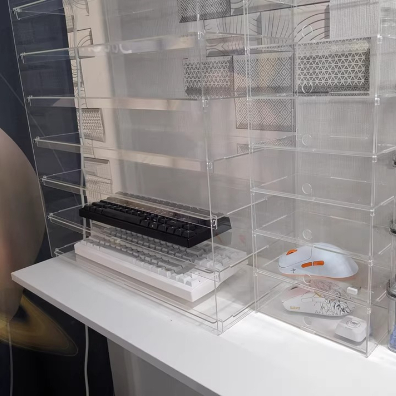 Premium Clear Acrylic Dustproo - đánh giá và giá Desk Setup Pegboard