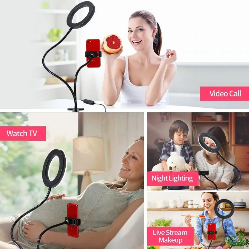 Dual Lights Led Ring Fill Ligh - đánh giá và giá Dual Phone Holder