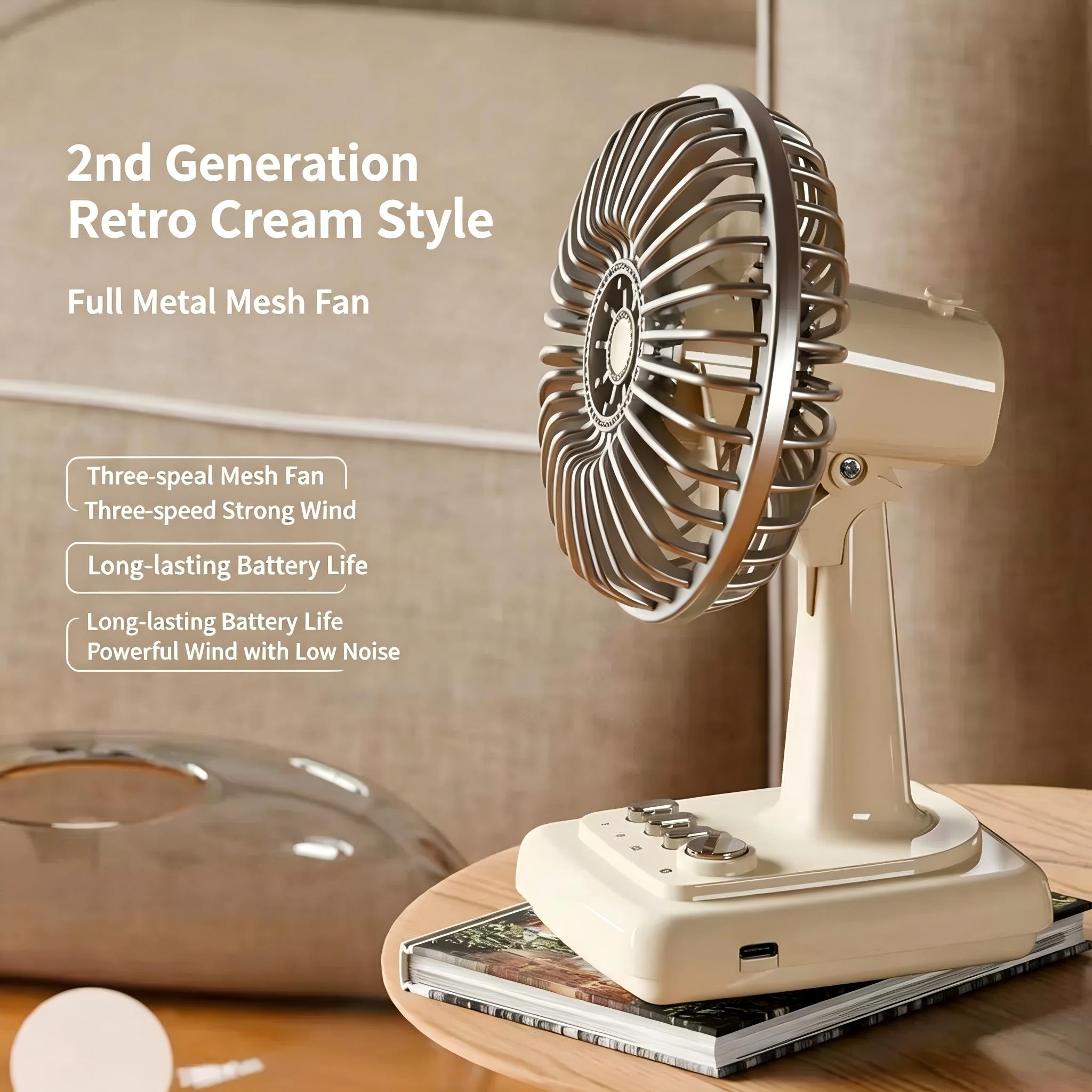 Retro Alloy Desktop Fan 3 Spee - đánh giá và giá Fan Desk Small Usb