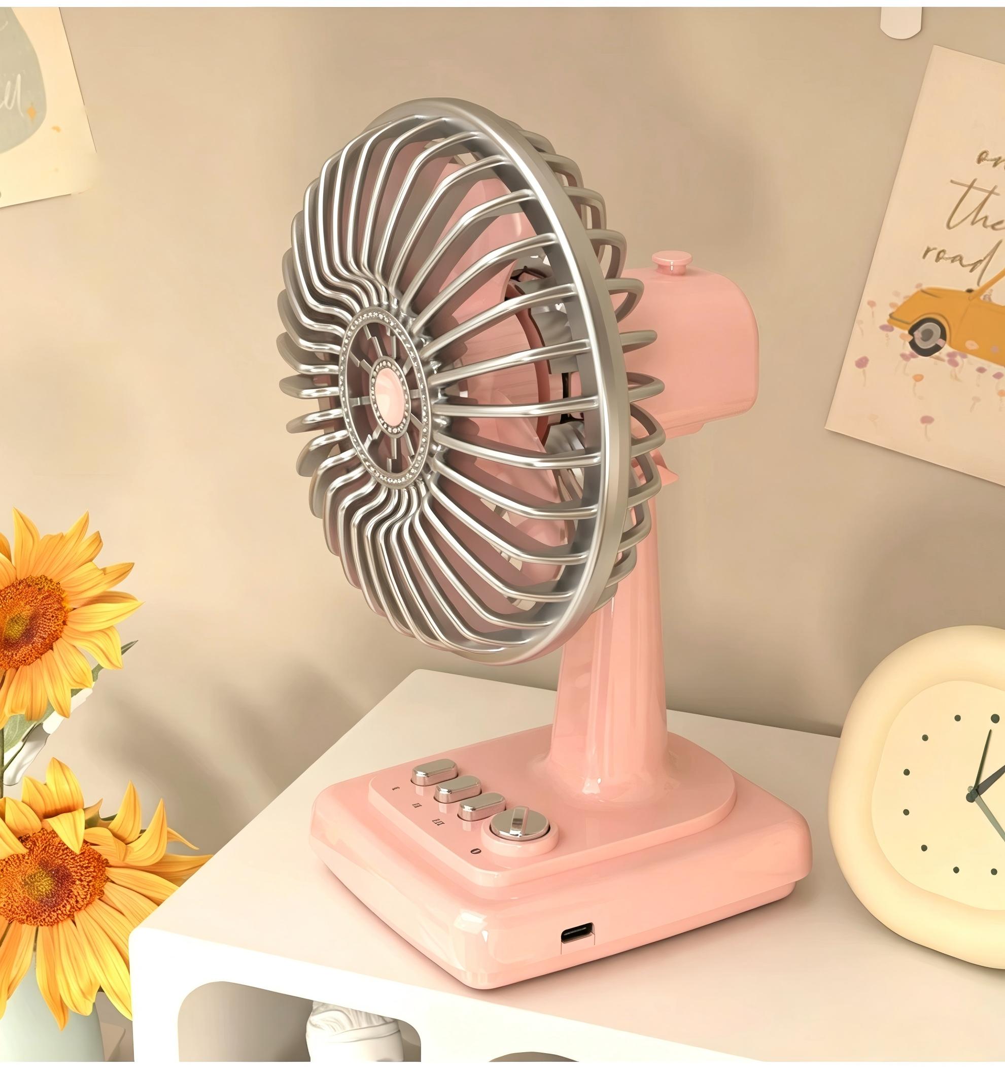 Retro Alloy Desktop Fan 3 Spee - đánh giá và giá Fan Desk Small Usb