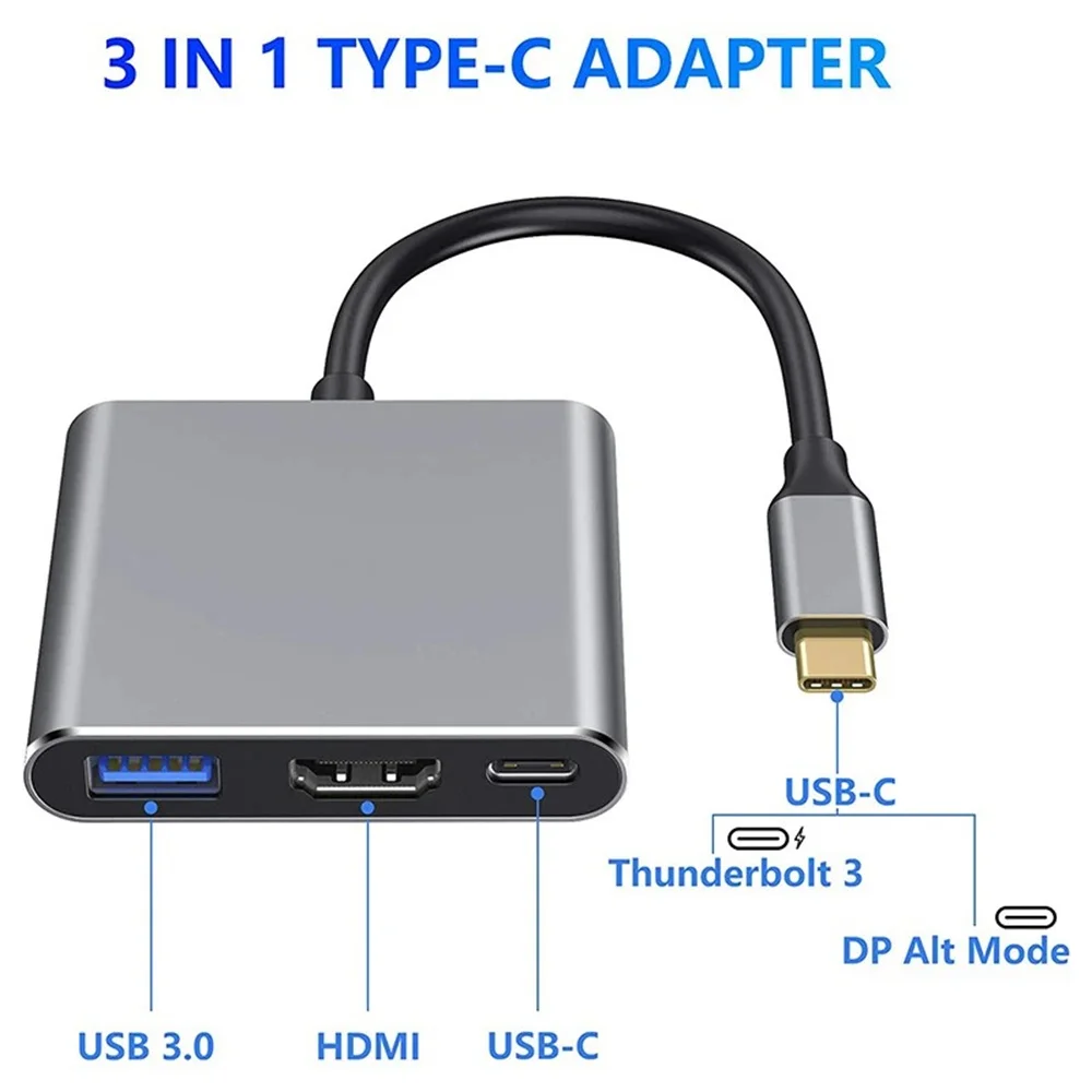 USB C HUB 3-in-1 Multiports Ad - đánh giá và giá Desk Setup Usb Hub
