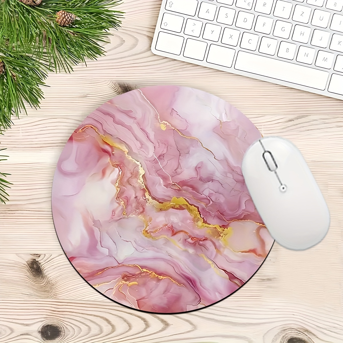 Pink Marble Mouse Pad PC Lapto - đánh giá và giá Desk Setup Pc And Laptop