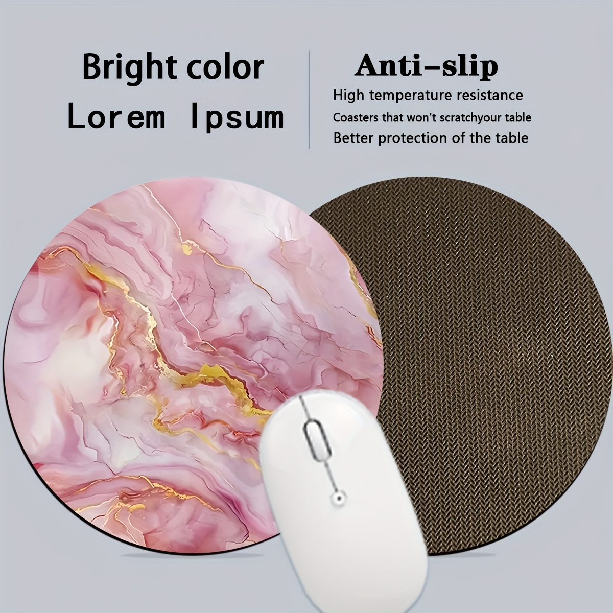 Pink Marble Mouse Pad PC Lapto - đánh giá và giá Desk Setup Pc And Laptop
