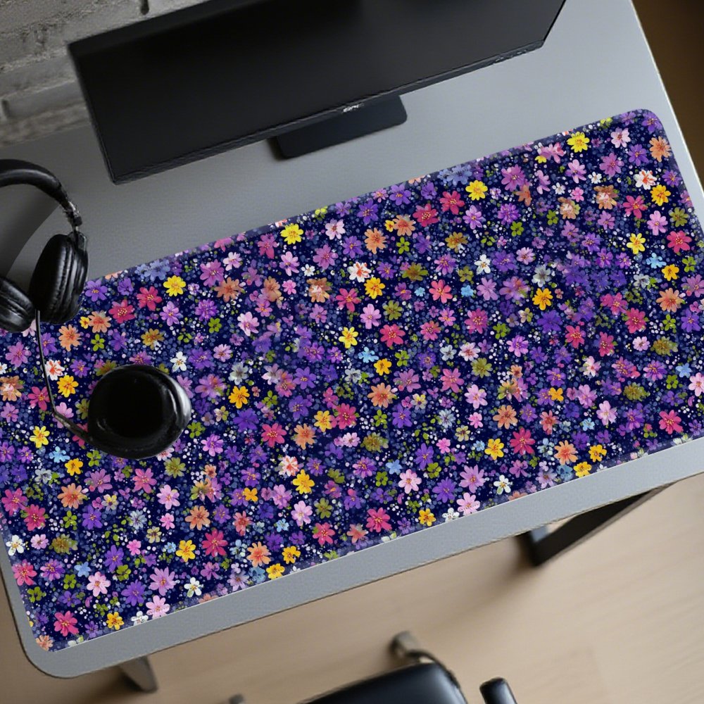 Floral Pattern Desk Mat Large  - đánh giá và giá Desk Setup Aesthetic