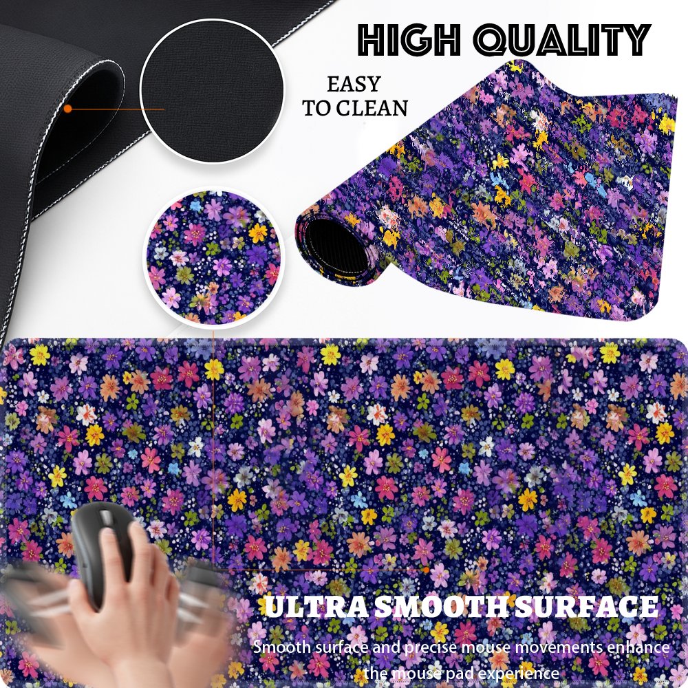 Floral Pattern Desk Mat Large  - đánh giá và giá Desk Setup Aesthetic