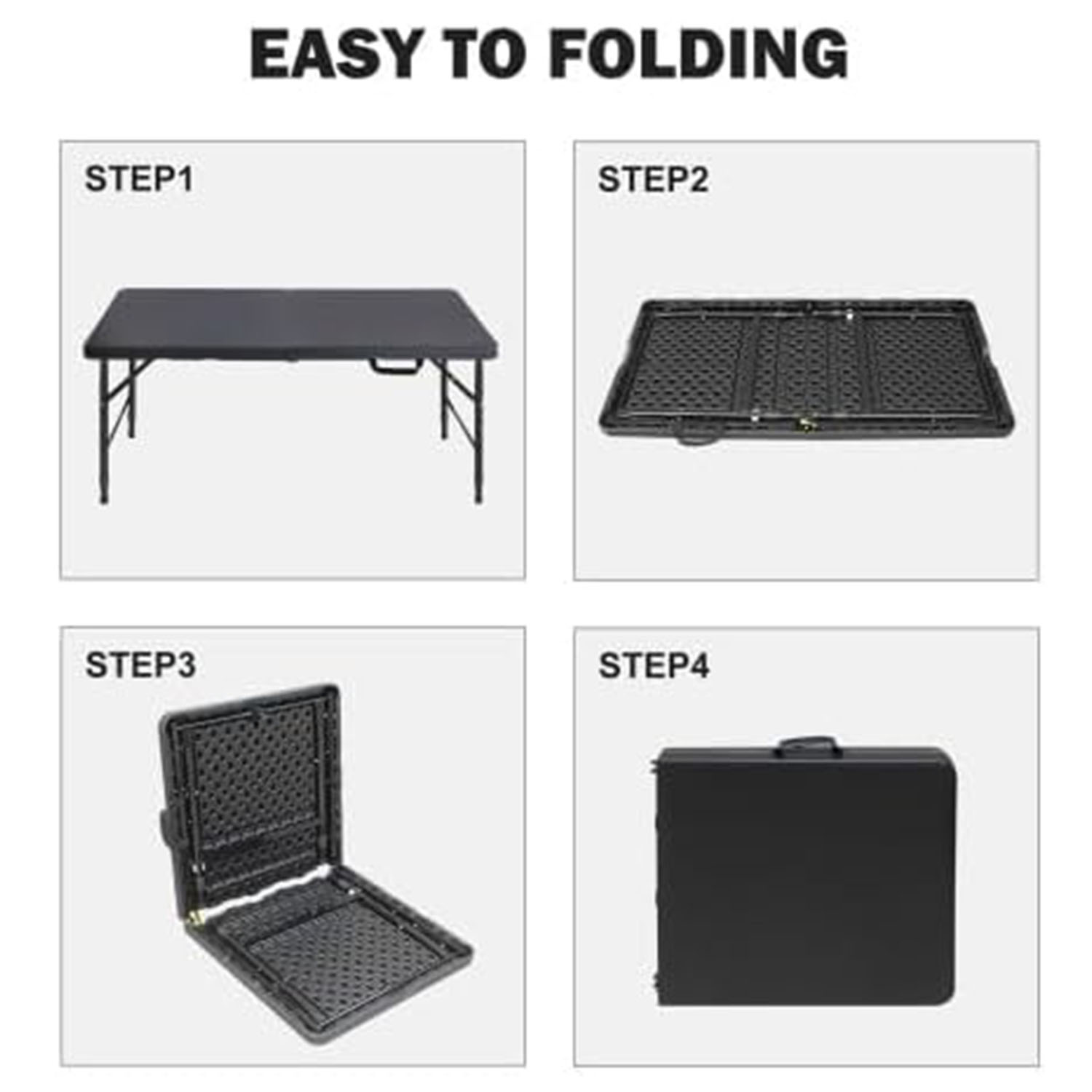 Folding Table 4ft Height Adjus - đánh giá và giá Desk Setup Clean