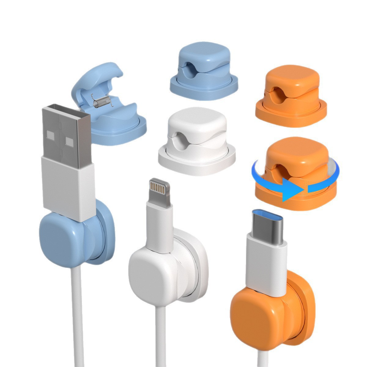 6Pcs Multi Color Rotatable Cab - đánh giá và giá Desk Setup Usb Hub
